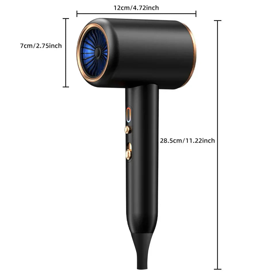 Secador de Pelo de Alto Rendimiento de 2400w con Función de Aire Frío y Caliente - Tecnología Iónica