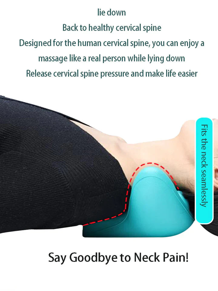 Estirador de Cuello y Hombros - Cojín de Tracción Cervical para la Alineación Vertebral y Masaje