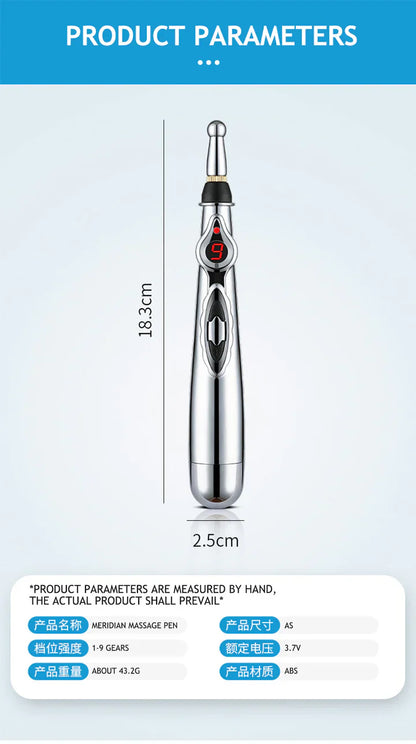 Pluma de Acupuntura Electrónica | Masajeador de Meridianos para Aliviar el Dolor