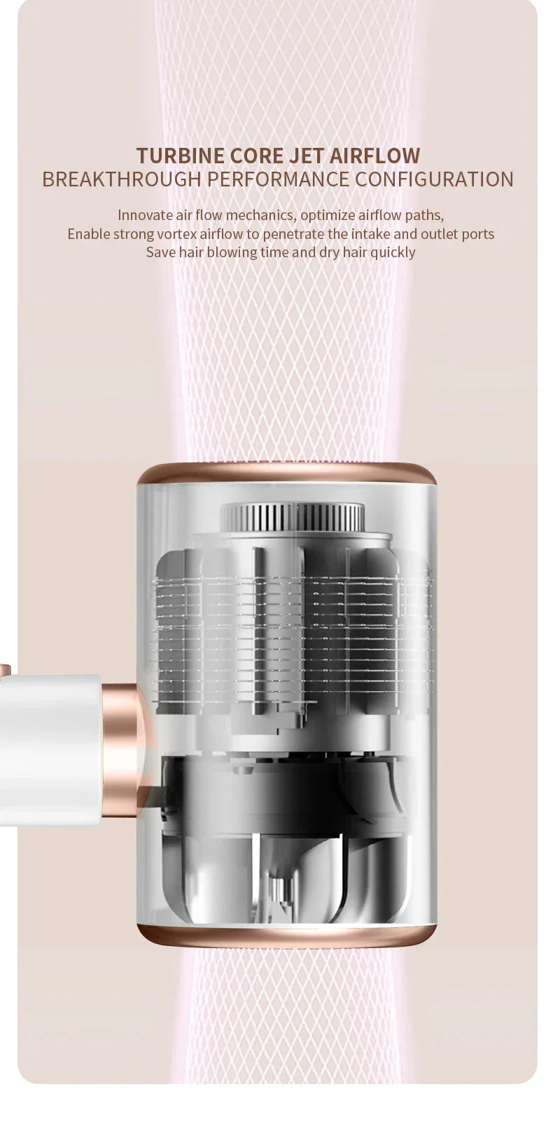 Secador de Pelo de Alto Rendimiento de 2400w con Función de Aire Frío y Caliente - Tecnología Iónica
