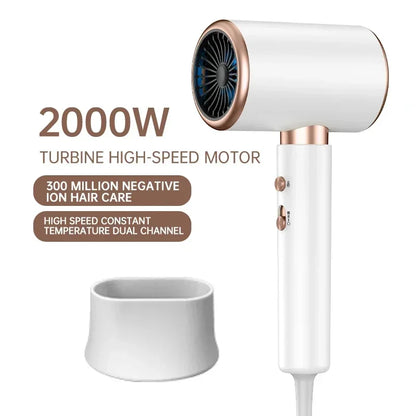 Secador de Pelo de Alto Rendimiento de 2400w con Función de Aire Frío y Caliente - Tecnología Iónica