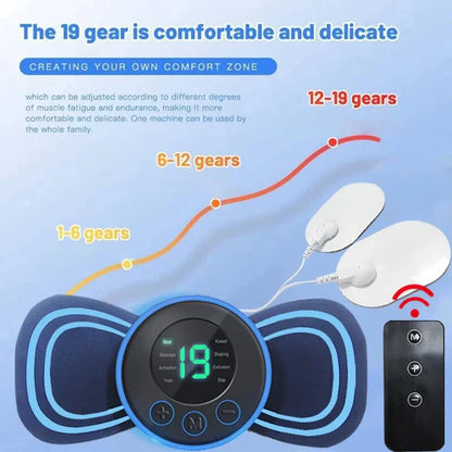 Masajeador Eléctrico Portátil para el Cuello con Almohadilla y Mando a Distancia para una Relajación Específica