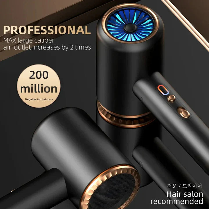Secador de Pelo de Alto Rendimiento de 2400w con Función de Aire Frío y Caliente - Tecnología Iónica
