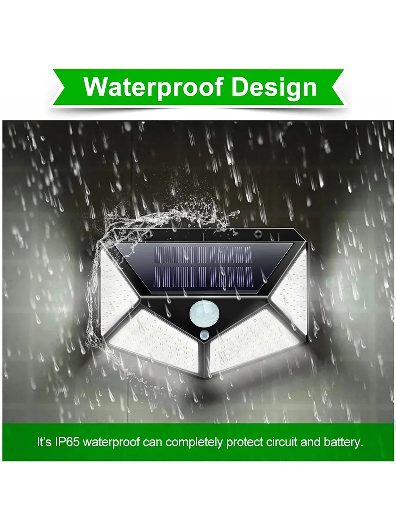 Luz Solar Versátil - Lámpara Led De Exterior Resistente A La Intemperie Con Detector De Movimiento