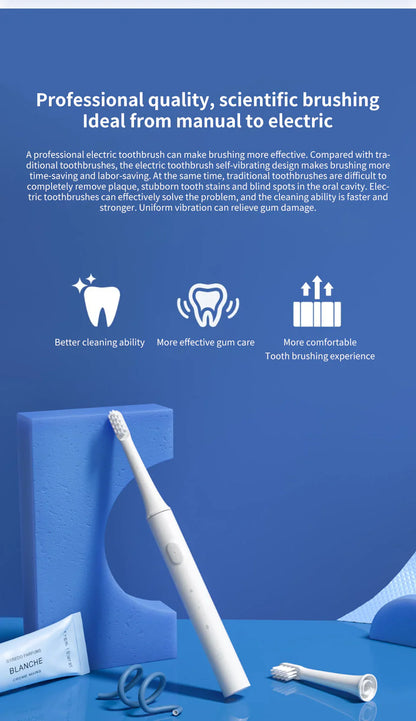 Cepillo de Dientes Sónico Eléctrico - Resistente Al Agua y Recargable por Usb
