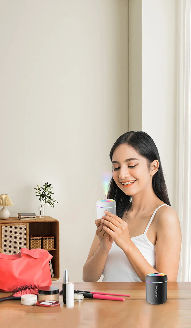 Humidificador Compacto Con Aromaterapia Alimentado Por Usb Para El Coche Y El Dormitorio