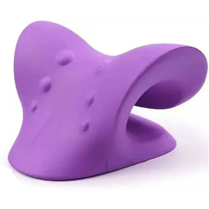 Estirador de Cuello y Hombros - Cojín de Tracción Cervical para la Alineación Vertebral y Masaje