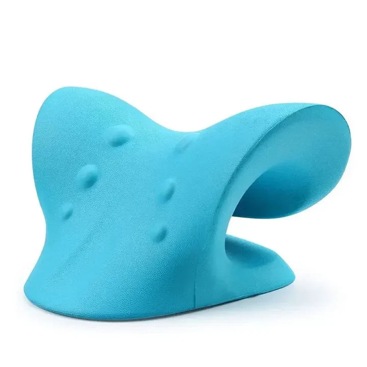 Estirador de Cuello y Hombros - Cojín de Tracción Cervical para la Alineación Vertebral y Masaje