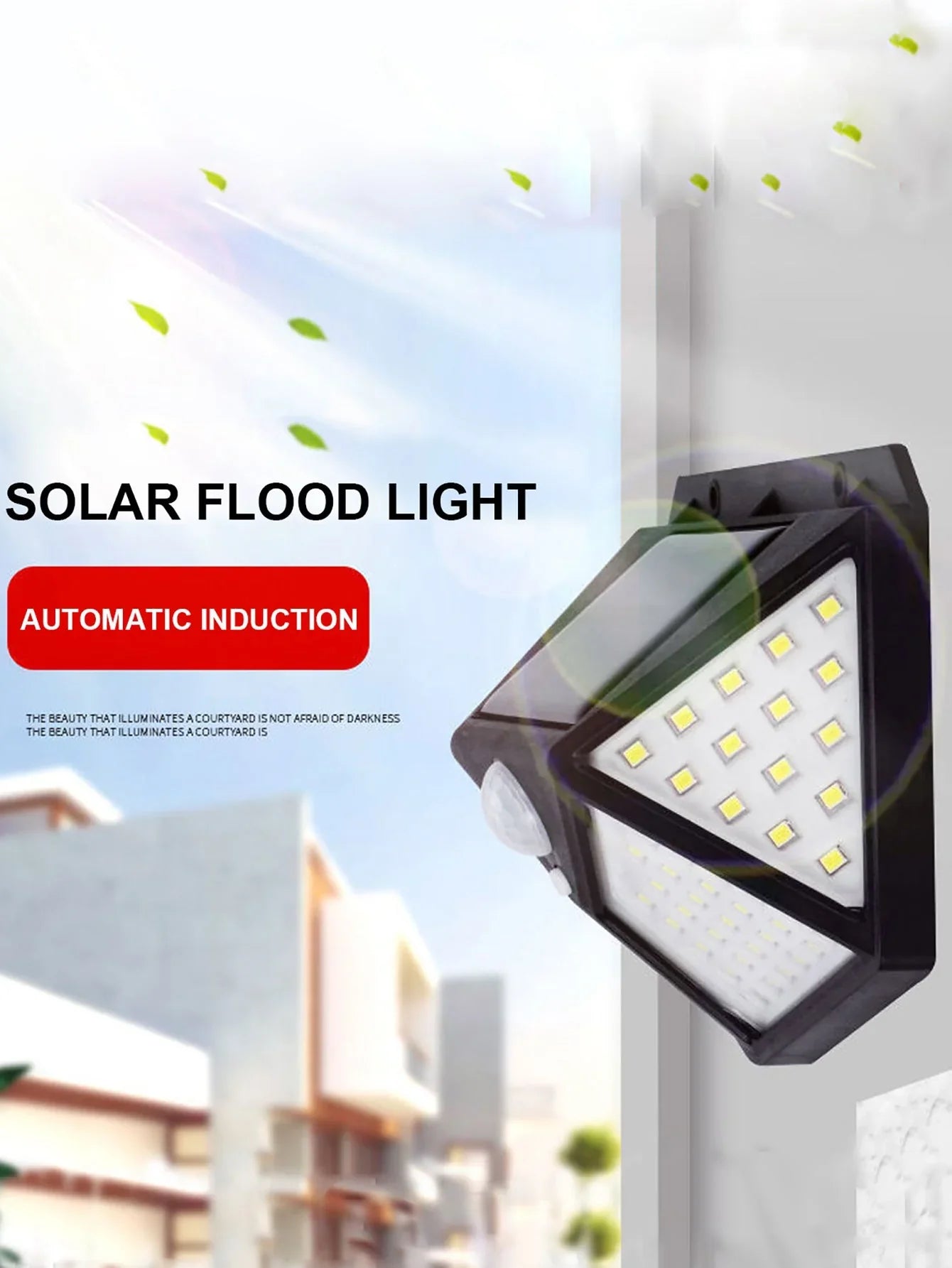 Luz Solar Versátil - Lámpara Led De Exterior Resistente A La Intemperie Con Detector De Movimiento