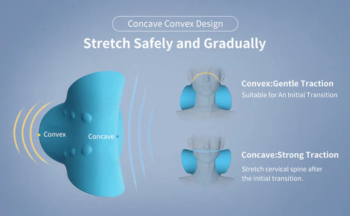 Estirador de Cuello y Hombros - Cojín de Tracción Cervical para la Alineación Vertebral y Masaje