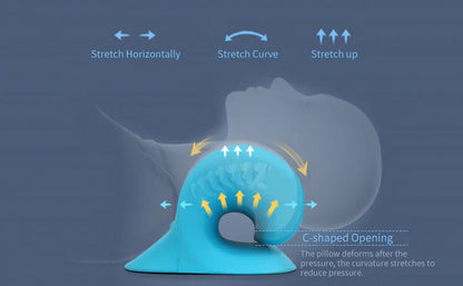 Estirador de Cuello y Hombros - Cojín de Tracción Cervical para la Alineación Vertebral y Masaje