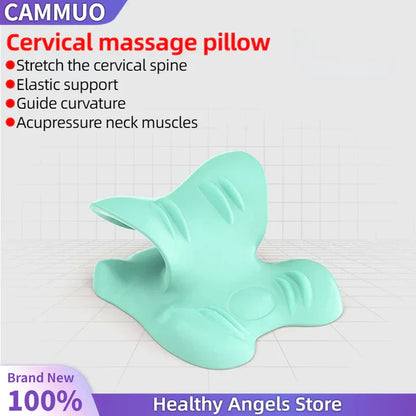 Estirador de Cuello y Hombros - Cojín de Tracción Cervical para la Alineación Vertebral y Masaje