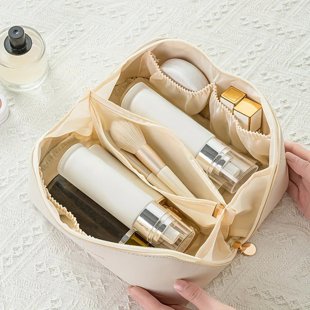 Organizador de Maquillaje de Viaje con Cremallera - Elegante Neceser Elegante Neceser de Maquillaje con Cremallera