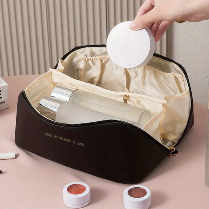 Organizador de Maquillaje de Viaje con Cremallera - Elegante Neceser Elegante Neceser de Maquillaje con Cremallera
