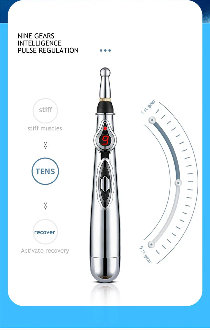 Pluma de Acupuntura Electrónica | Masajeador de Meridianos para Aliviar el Dolor