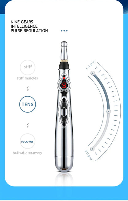 Pluma de Acupuntura Electrónica | Masajeador de Meridianos para Aliviar el Dolor