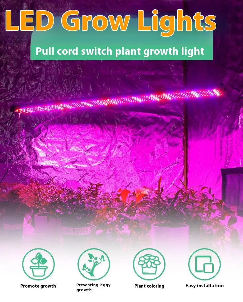 Lámpara Led Para Plantas Con Iluminación De Espectro Completo E Interruptor Pull Para Un Crecimiento Óptimo De Las Plantas