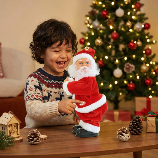 Juguete infantil de papá noel bailarín