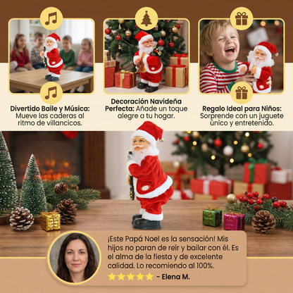 Juguete infantil de papá noel bailarín