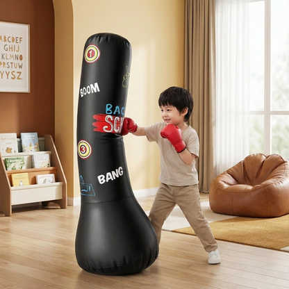 Saco de boxeo inflable para niños con relleno de agua