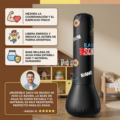 Saco de boxeo inflable para niños con relleno de agua