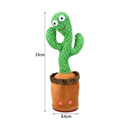 Cactus bailarín de juguete para niños ⎜ Peluche que canta con luces y mimetismo de voz para una diversión musical interactiva