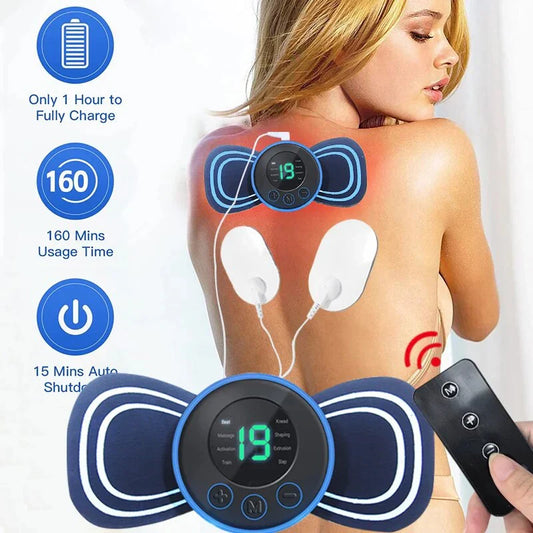 Masajeador Eléctrico Portátil para el Cuello con Almohadilla y Mando a Distancia para una Relajación Específica