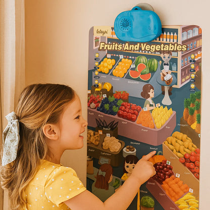 Tabla de pared de sonidos interactivos para niños | Aprende palabras y sonidos en inglés a través de una divertida exploración visual