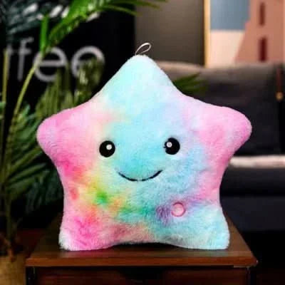 Acojín Estrella Luminosa - Acogedor Cojín De Tela Led Con Cambio De Color Y Bonito Diseño