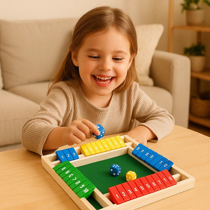 Juego familiar Shut The Box – Set para 4 Jugadores