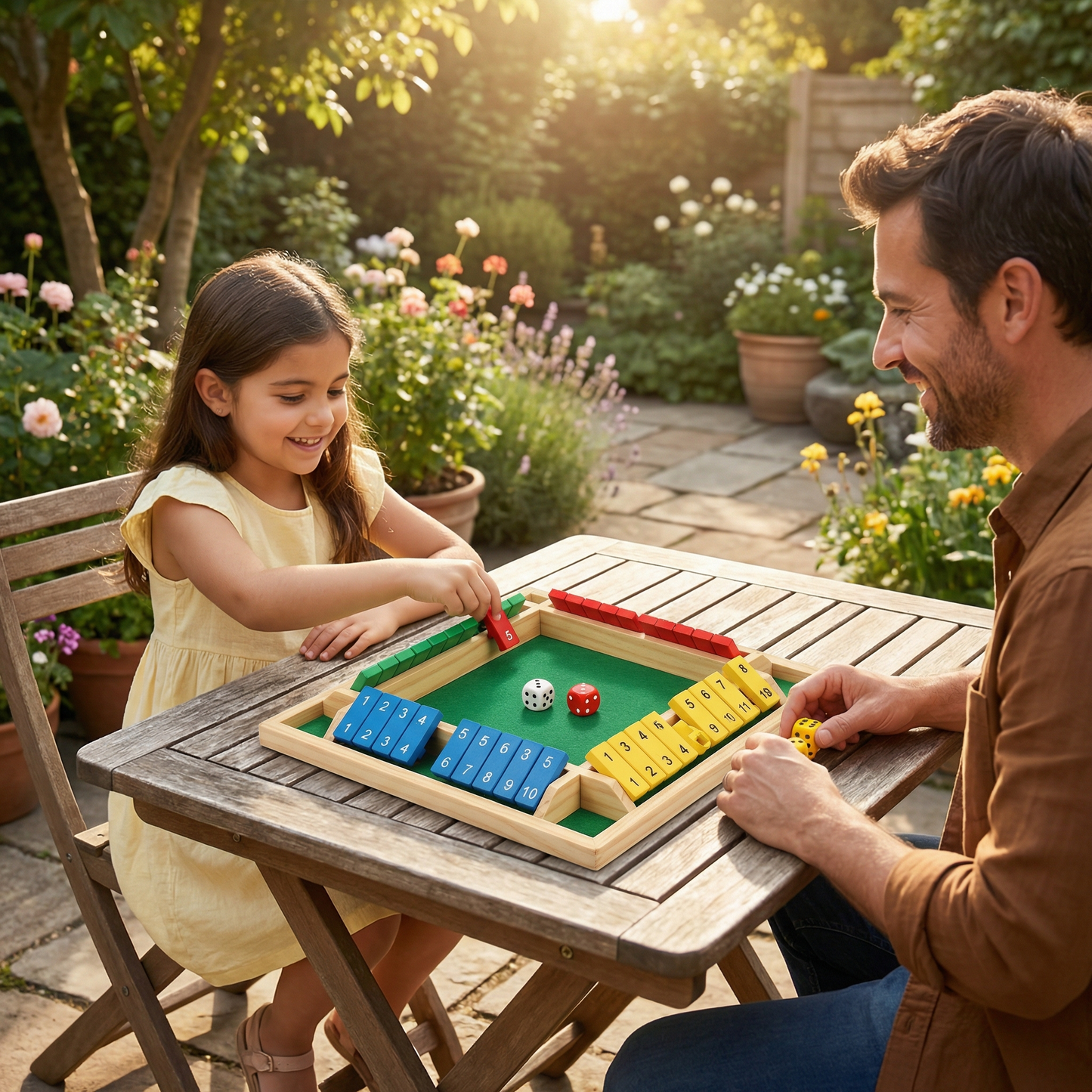Juego familiar Shut The Box – Set para 4 Jugadores
