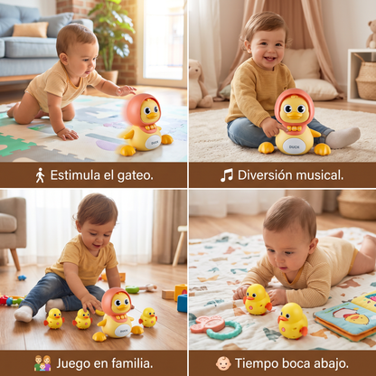 Familia de Patitos Juguete para Gatear y Aprender con Música para Bebés