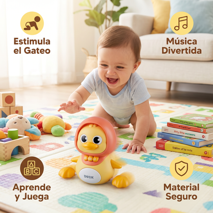 Familia de Patitos Juguete para Gatear y Aprender con Música para Bebés