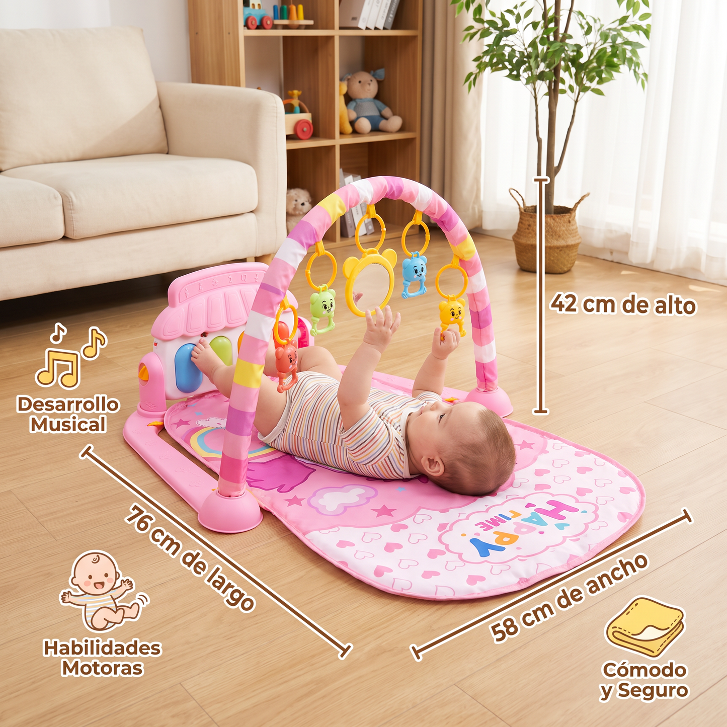 Alfombra de juego para bebés Kick & Play