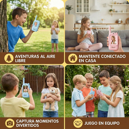 Set de Walkie-Talkies para Niños 2 unidades – Radios con Cámara y Pantalla