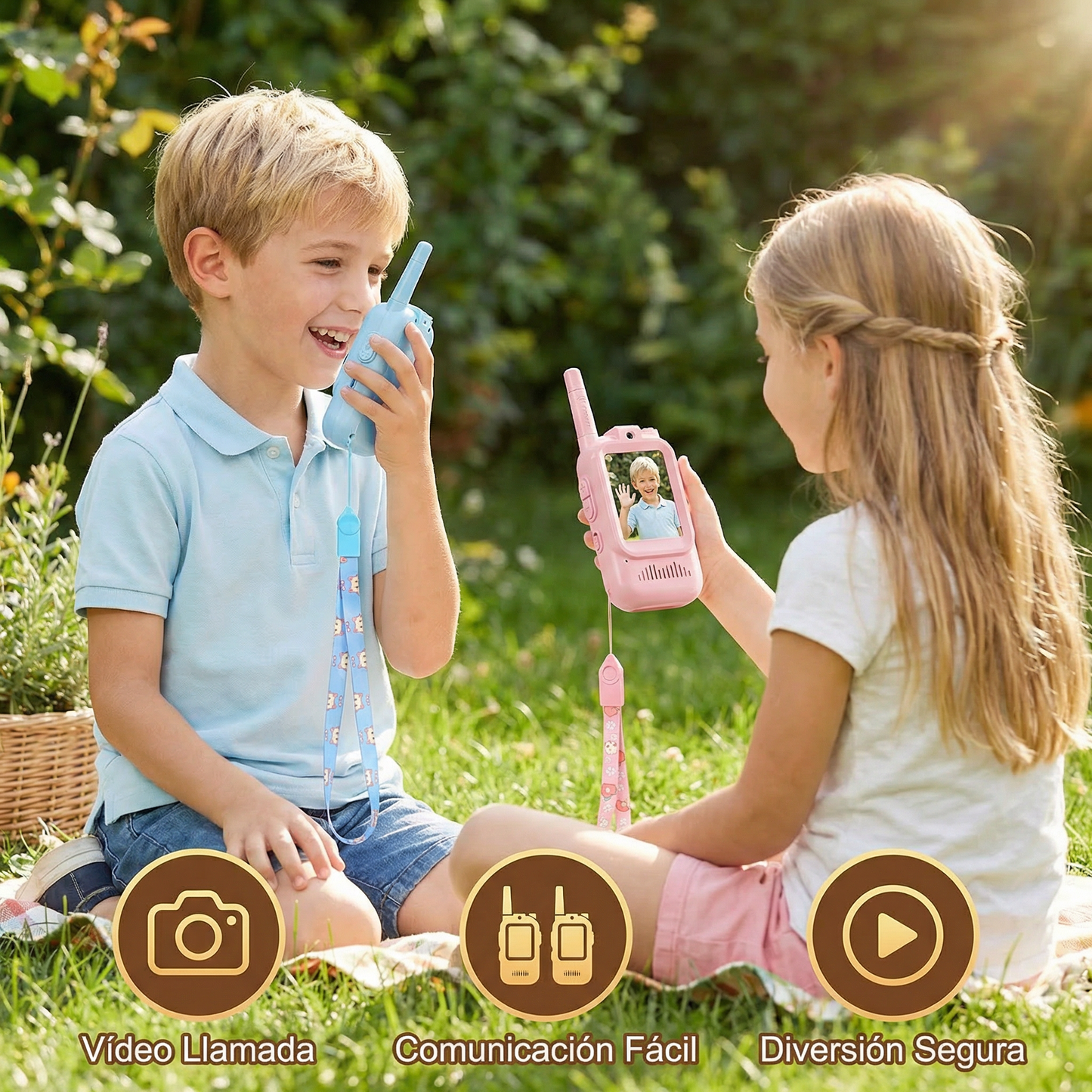 Set de Walkie-Talkies para Niños 2 unidades – Radios con Cámara y Pantalla