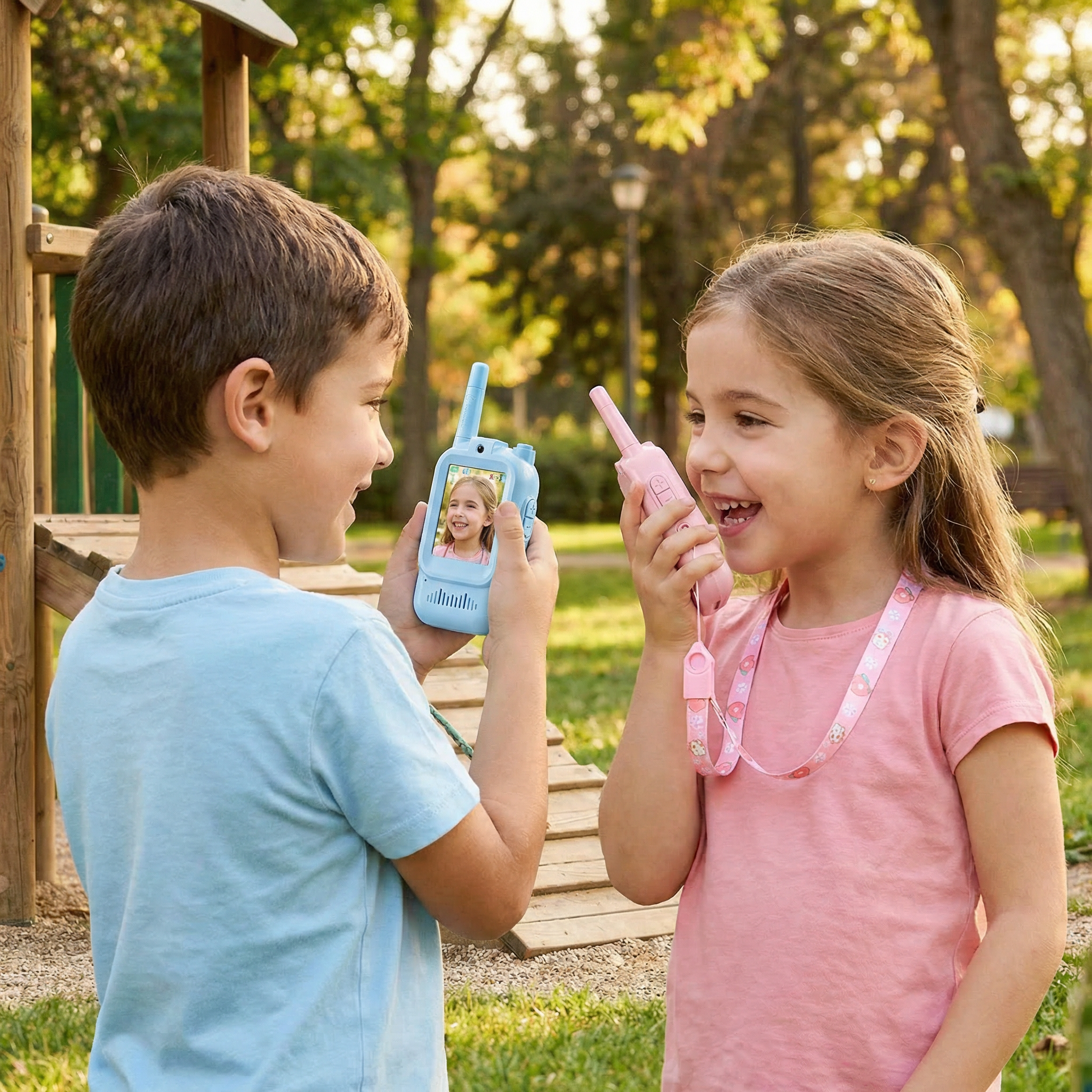 Set de Walkie-Talkies para Niños 2 unidades - Radios con Cámara y Pant Set de Walkie-Talkies para Niños 2 unidades - Radios con Cámara y Pant