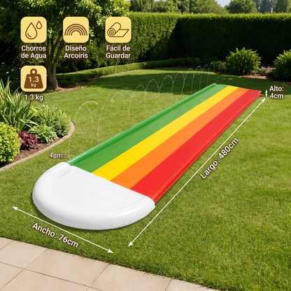 Resbaladilla Arcoíris – Resbaladilla Inflable para Exterior para Niños y Familia