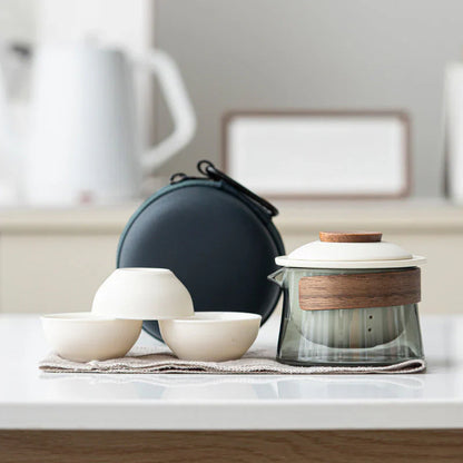 Portable Y Elegante Juego De Té Con Tetera Y Tazas , Perfecto Para Viajar Taza De Té