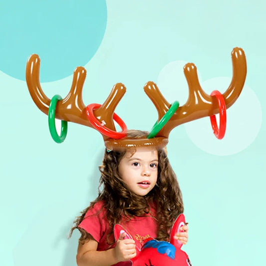 Juego Navideño De Lanzar Anillas Con Renos Para Toda La Familia