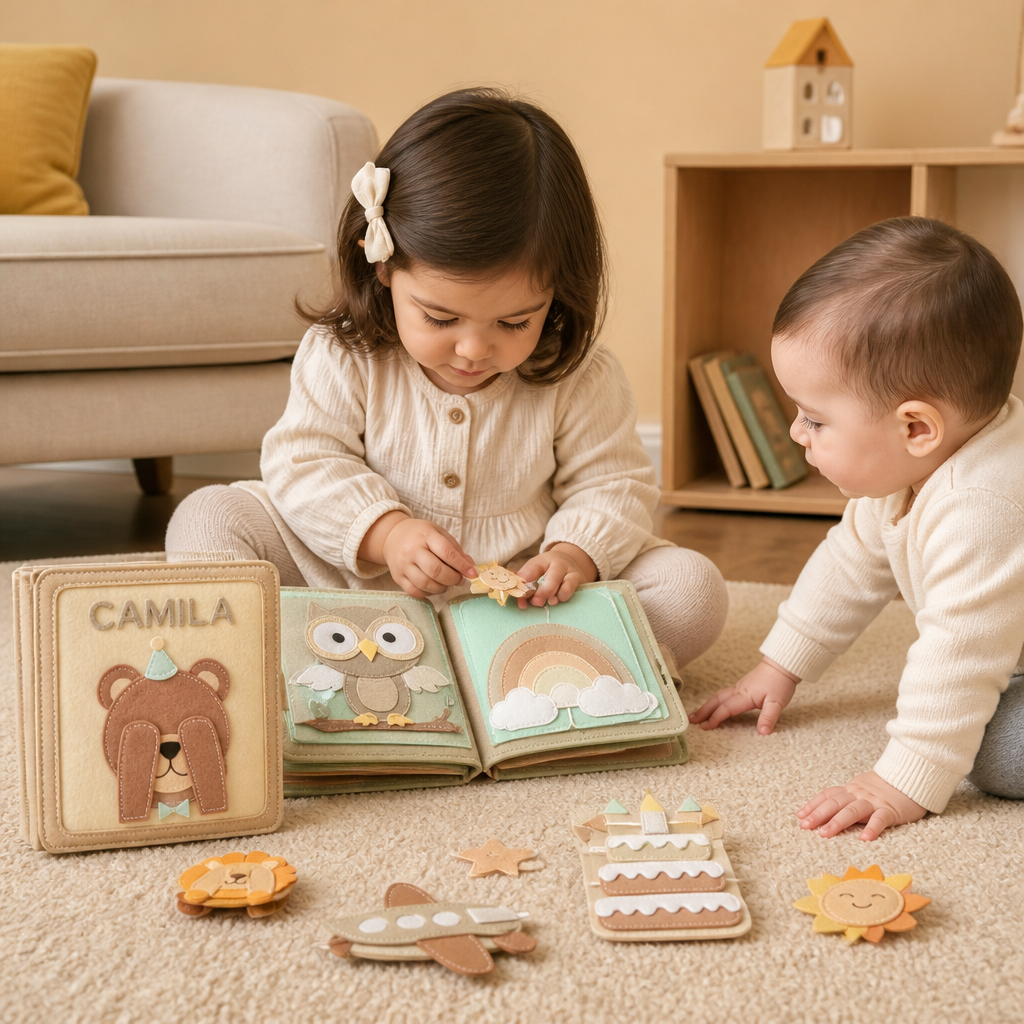 Libro De Fieltro Personalizado Para Niños