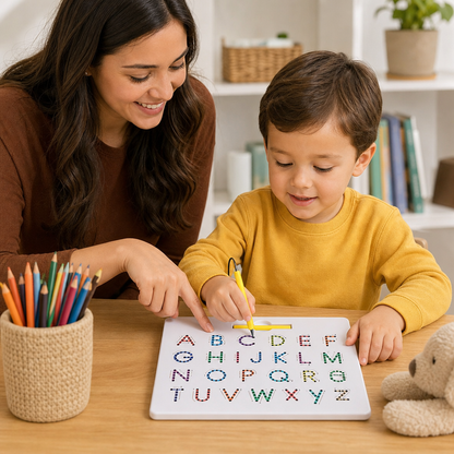 Pizarra Magnética 2 en 1 para Practicar la Escritura de Letras Mayúsculas y Minúsculas