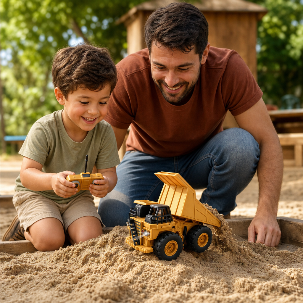 Camión Volquete Teledirigido con Luces – Juguete Vehículo De Construcción