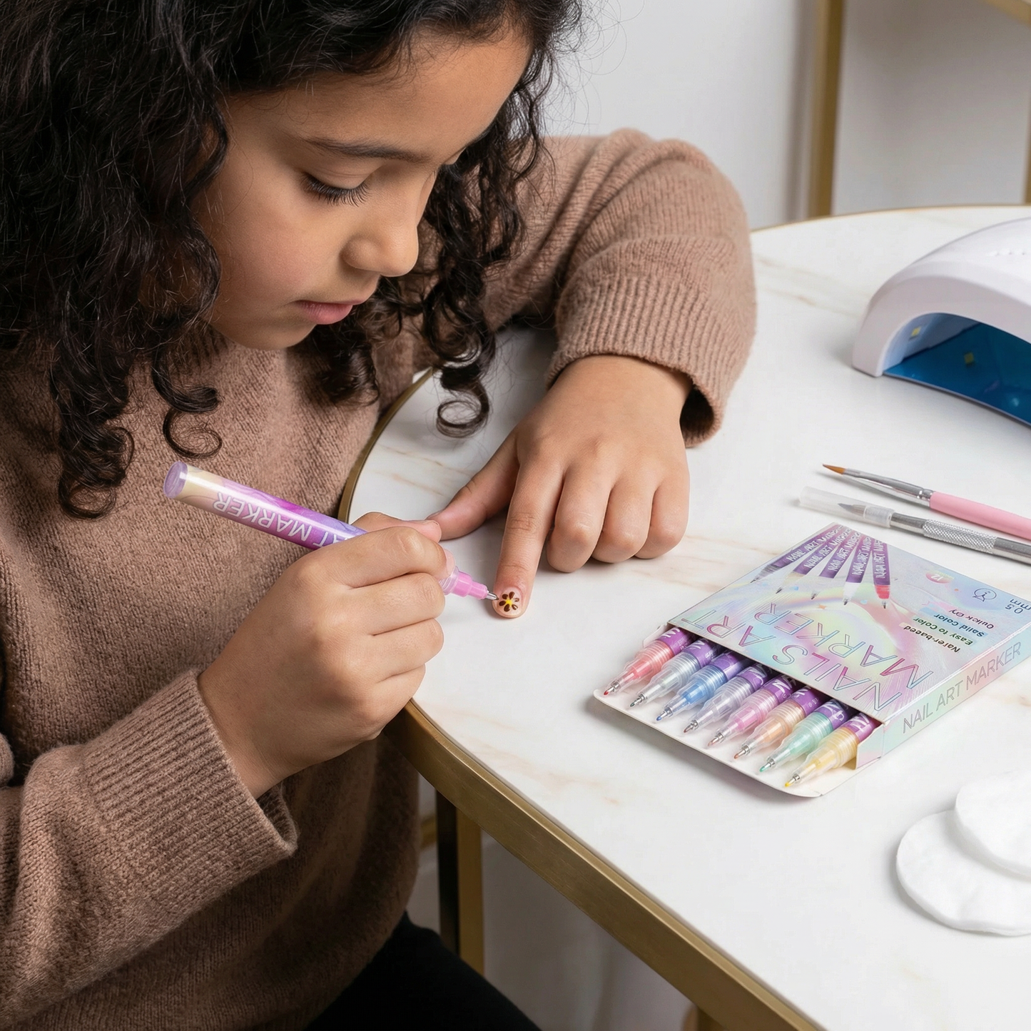 Set de rotuladores para nail art con punta de precisión – marcadores acrílicos para diseños de uñas finos