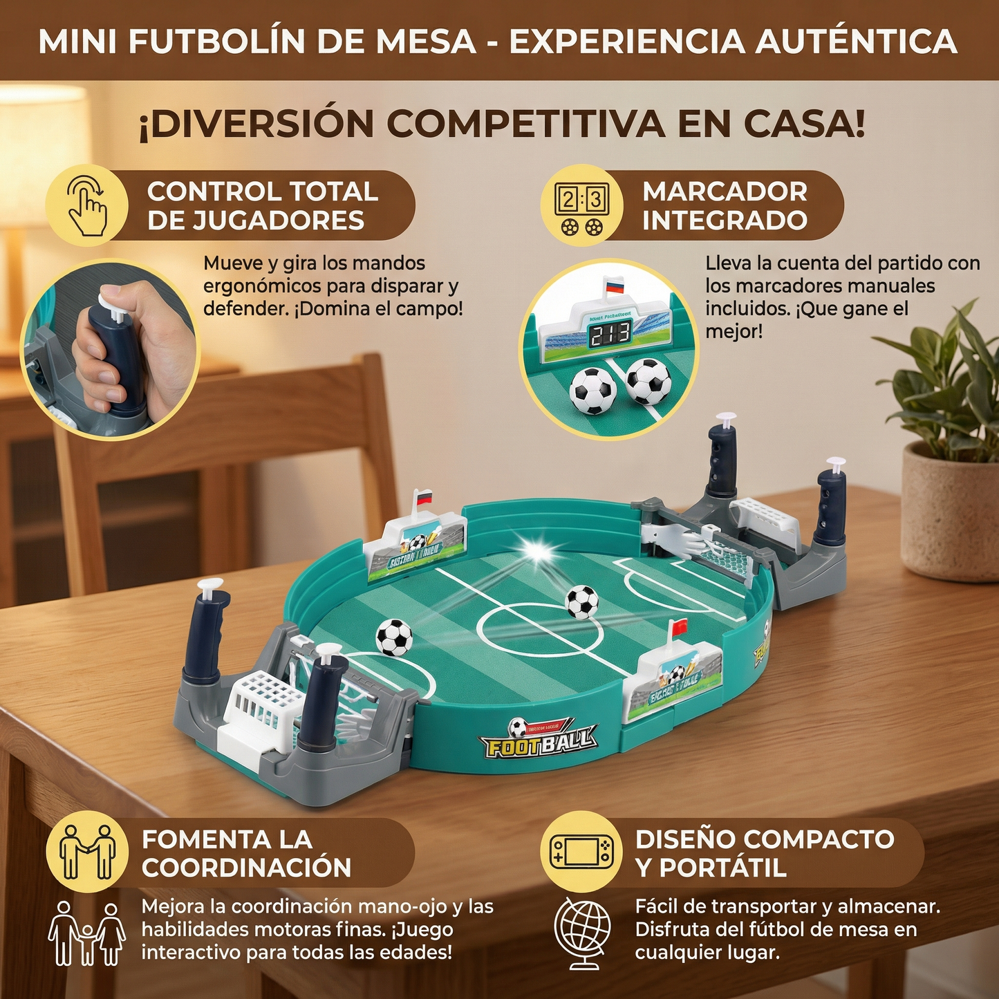 Mini Futbolín de Mesa