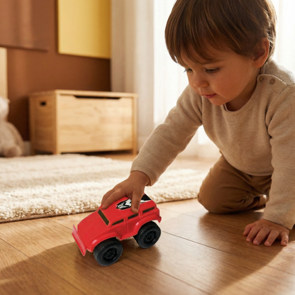 Minicoches de juguete para niños pequeños ⎜ Vehículos inerciales para gatear en interiores y desarrollar la motricidad fina