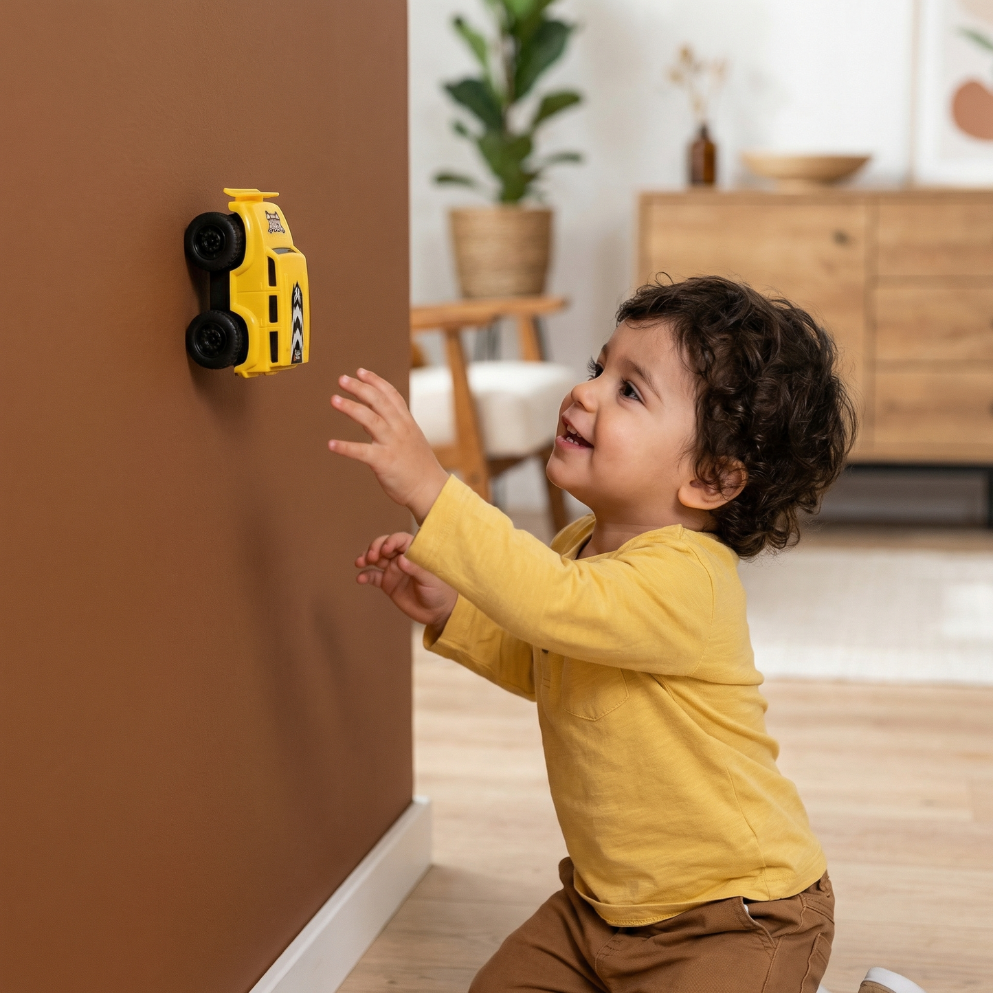 Minicoches de juguete para niños pequeños ⎜ Vehículos inerciales para gatear en interiores y desarrollar la motricidad fina