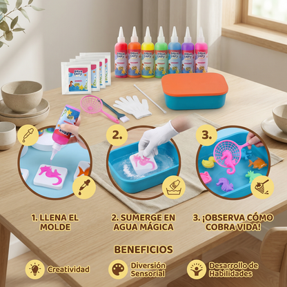 Juguete mágico de agua para niños | Set de bricolaje creativo para hacer animales flotantes en el agua