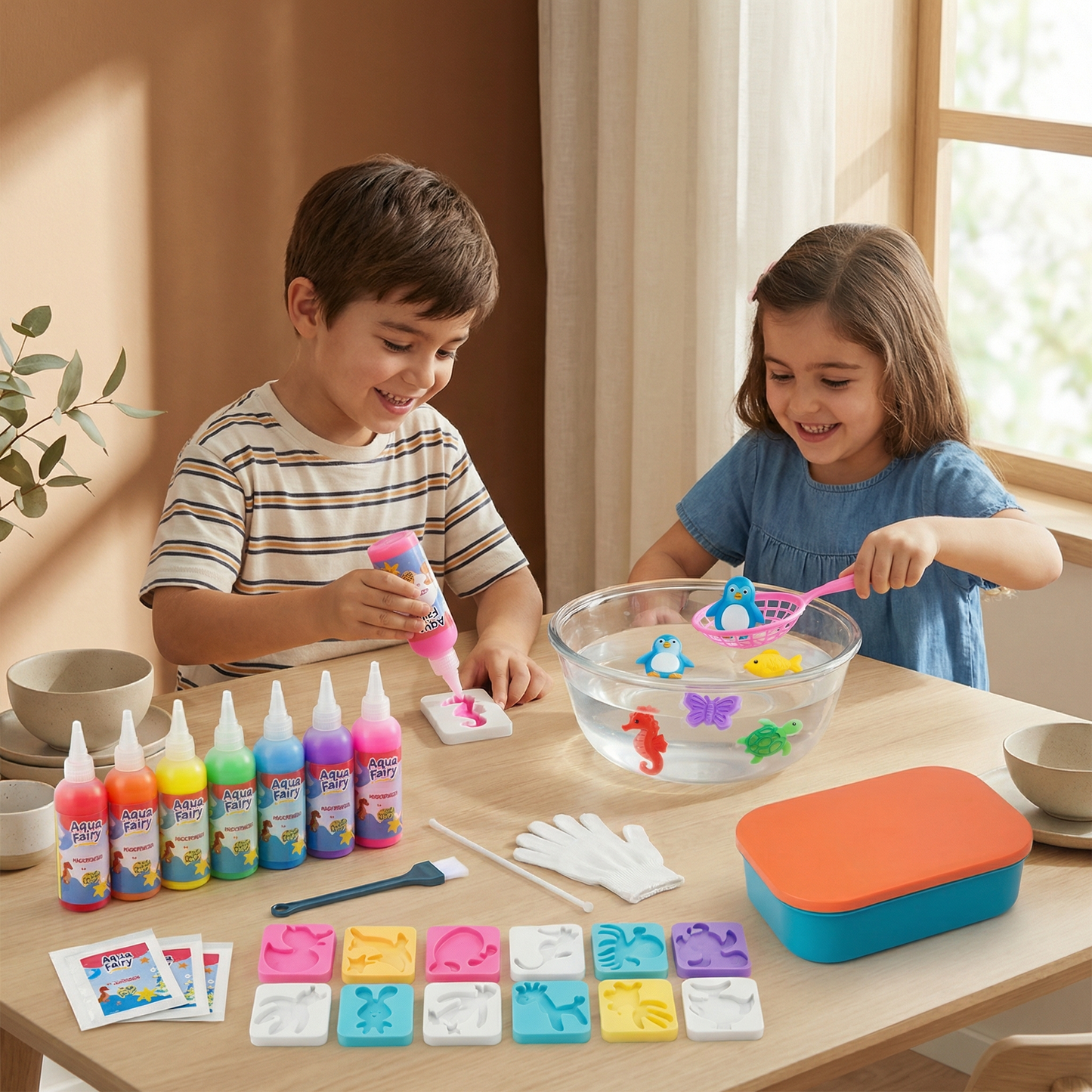 Juguete mágico de agua para niños | Set de bricolaje creativo para hacer animales flotantes en el agua