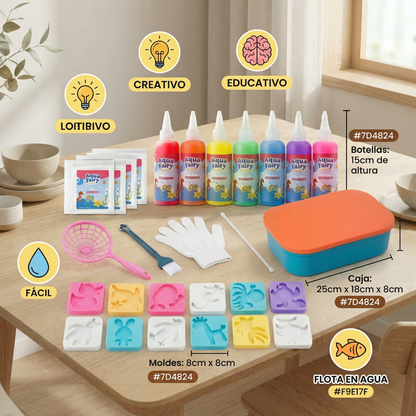 Juguete mágico de agua para niños | Set de bricolaje creativo para hacer animales flotantes en el agua